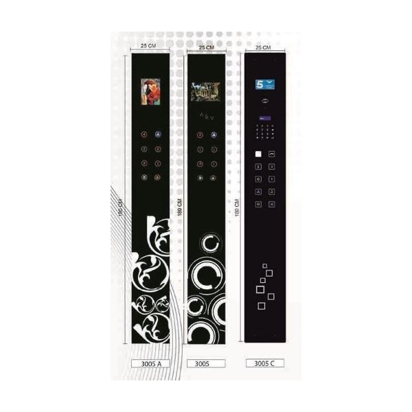 شستی داخل کابین آلومین لیفت مدل لمسی توکار ایران