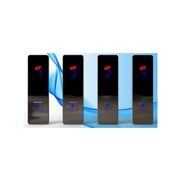 شستی طبقه آلومین لیفت روکار تلفیقی با نمایشگر سون سگمنت ایران