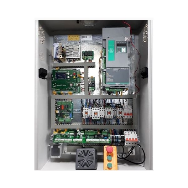 تابلو فرمان سامان آسانسور گیرلس مجهز به سیستم نجات اضطراری ایران