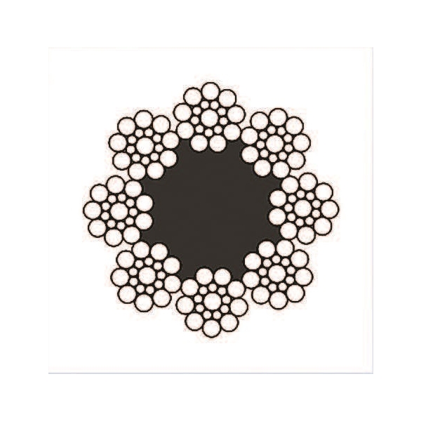 سیم بکسل Kiswire مدل مغز سیسال 19×8 (سیم های 8 رشته آسانسوری) کره